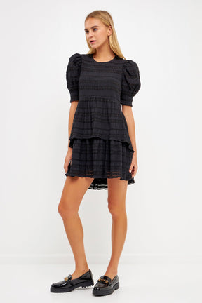 ENGLISH FACTORY - Pleated Fabric High-Low Dress - DRESSES available at Objectrare