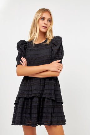 ENGLISH FACTORY - Pleated Fabric High-Low Dress - DRESSES available at Objectrare