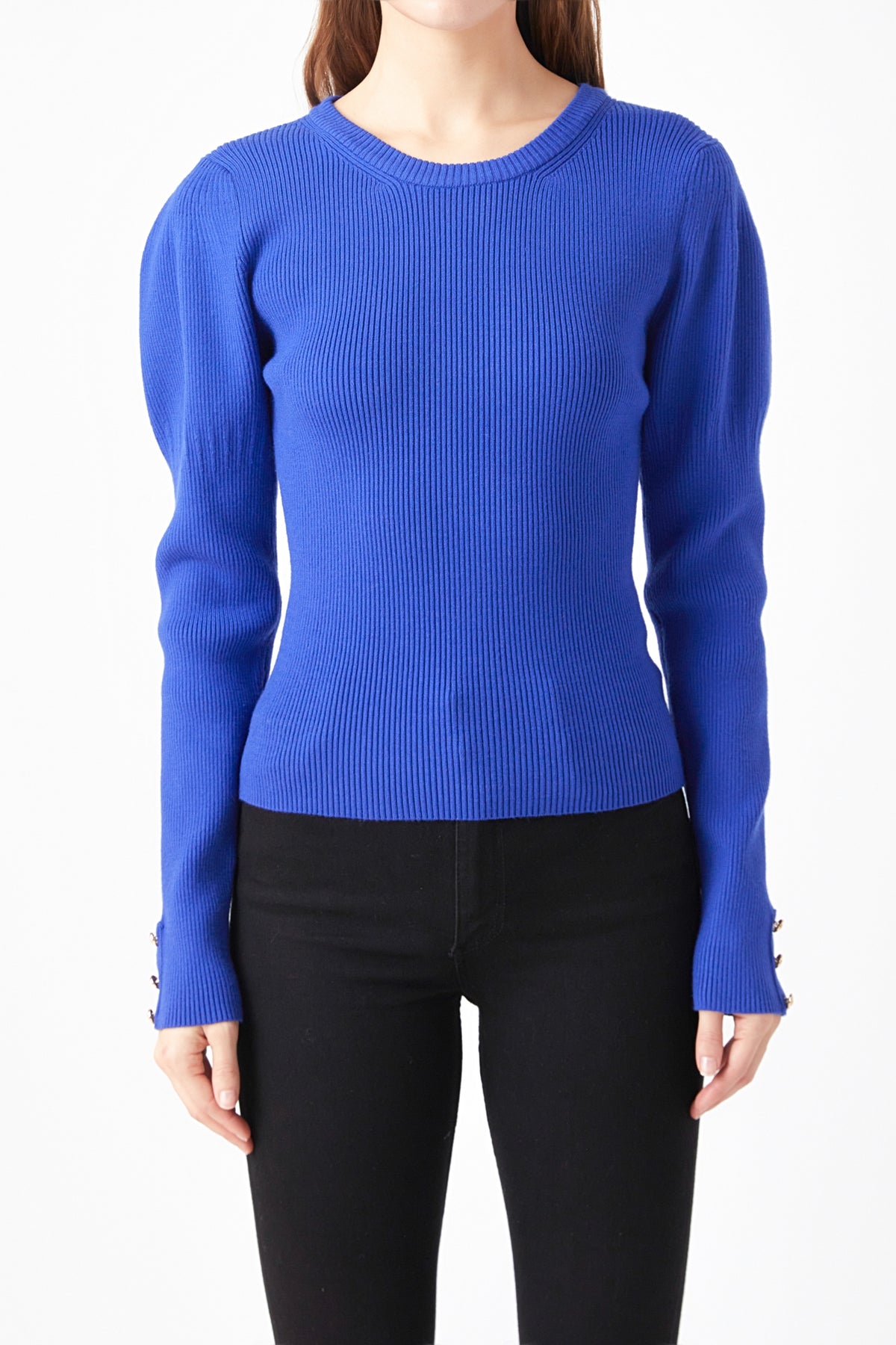 ENDLESS ROSE - Puff Sleeve Top - SWEATERS & KNITS available at Objectrare