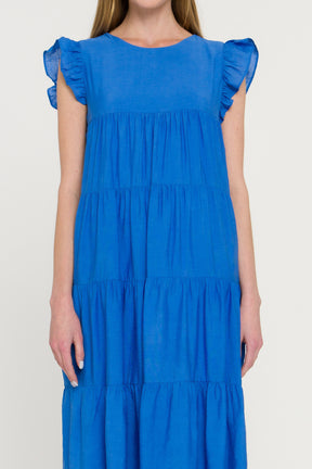 LA'VEN - Ruffle Tiered Maxi Dress - DRESSES available at Objectrare