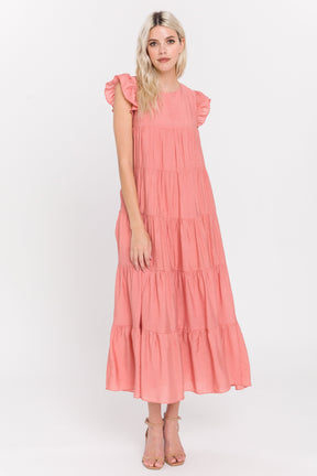 LA'VEN - Ruffle Tiered Maxi Dress - DRESSES available at Objectrare