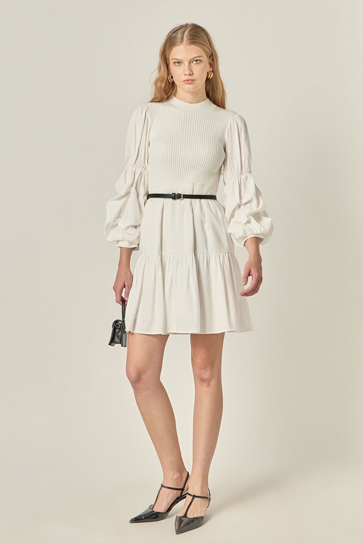 ENGLISH FACTORY - Mixed Media Mini Dress - DRESSES available at Objectrare