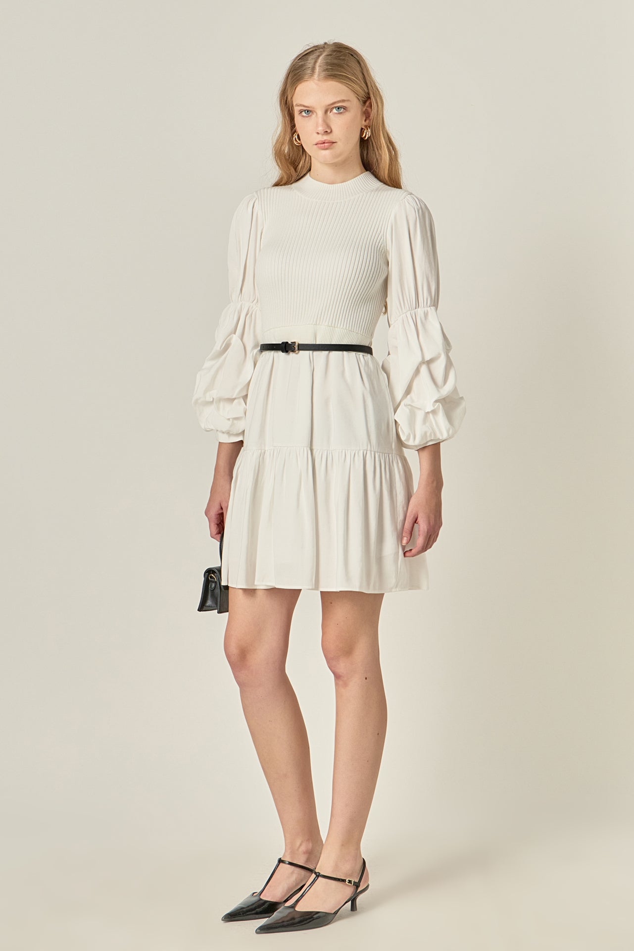 ENGLISH FACTORY - Mixed Media Mini Dress - DRESSES available at Objectrare