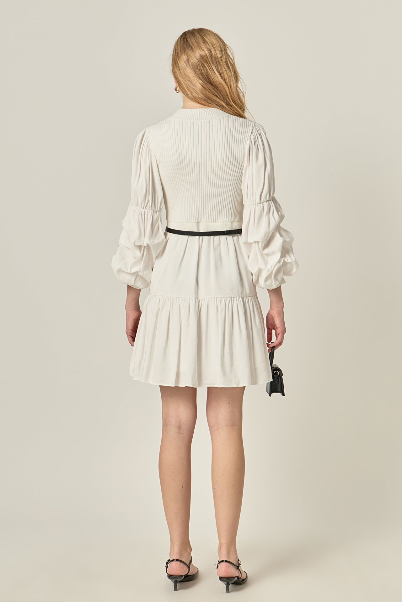 ENGLISH FACTORY - Mixed Media Mini Dress - DRESSES available at Objectrare