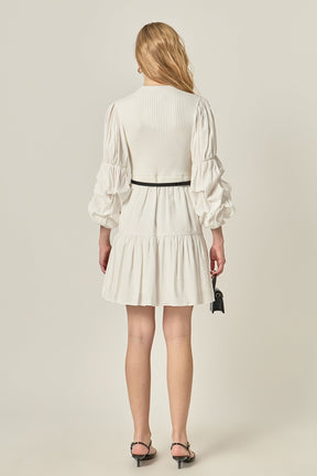 ENGLISH FACTORY - Mixed Media Mini Dress - DRESSES available at Objectrare