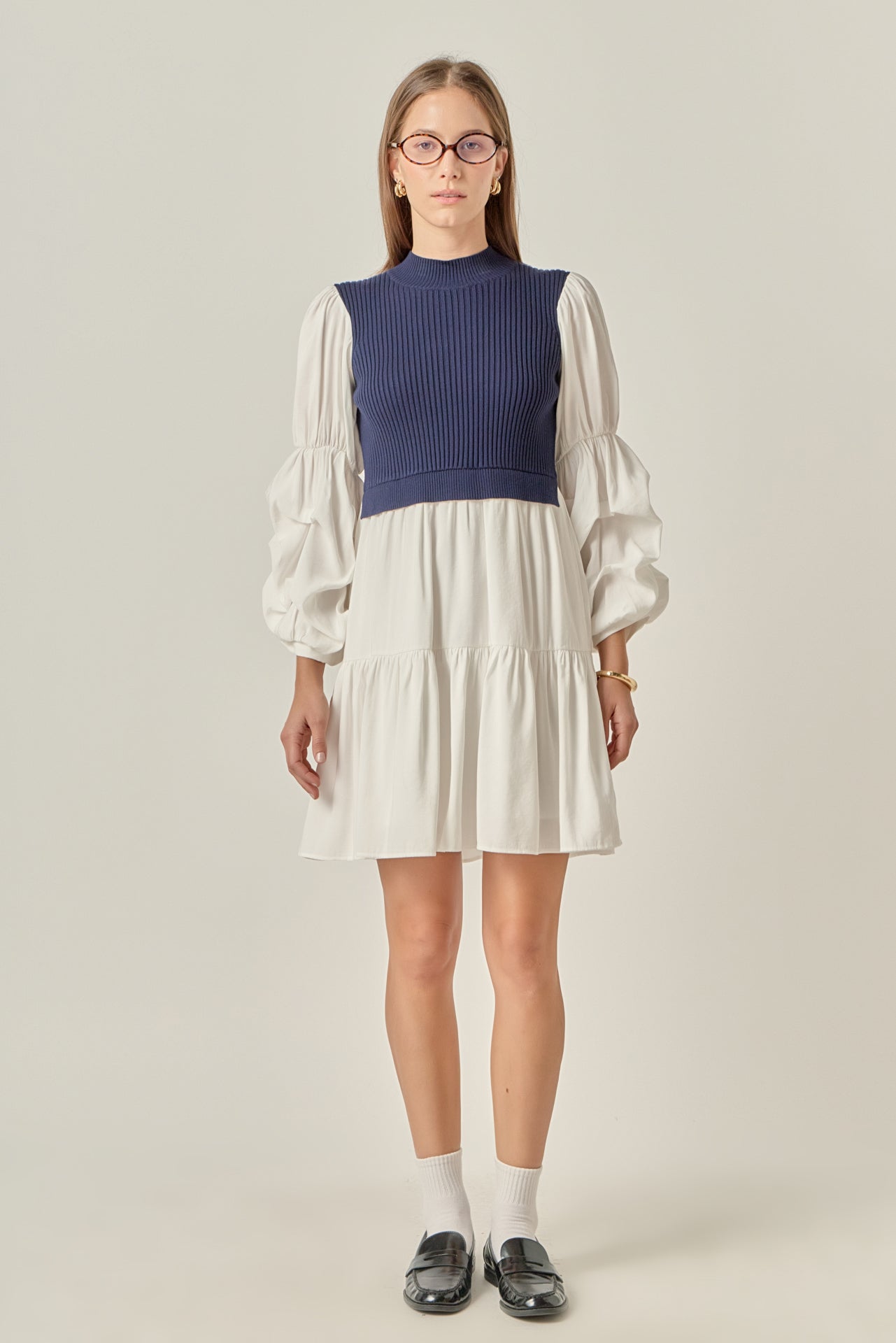 ENGLISH FACTORY - Mixed Media Mini Dress - DRESSES available at Objectrare