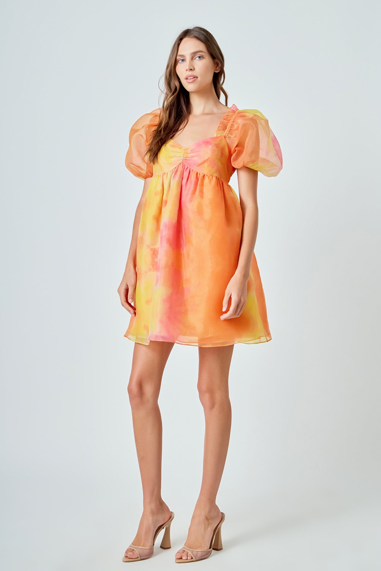 ENDLESS ROSE - Organze Tie-dye Babydoll Dress - DRESSES available at Objectrare