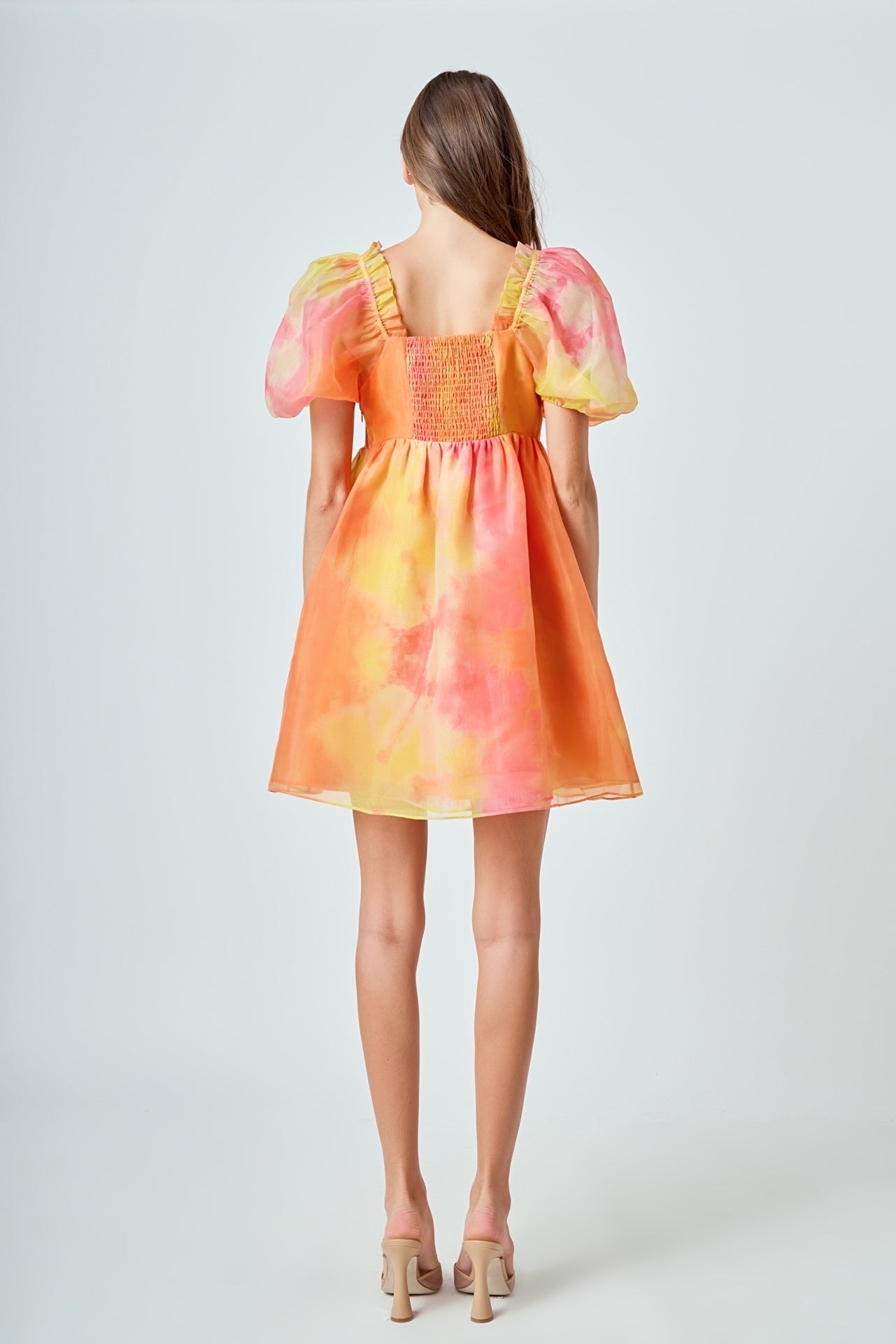 Organze Tie-dye Babydoll Dress Organze Tie-dye Babydoll Dress