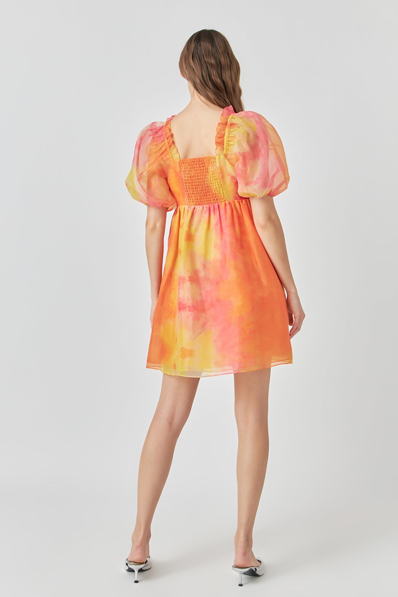 ENDLESS ROSE - Endless Rose - Organze Tie-dye Babydoll Dress - DRESSES available at Objectrare