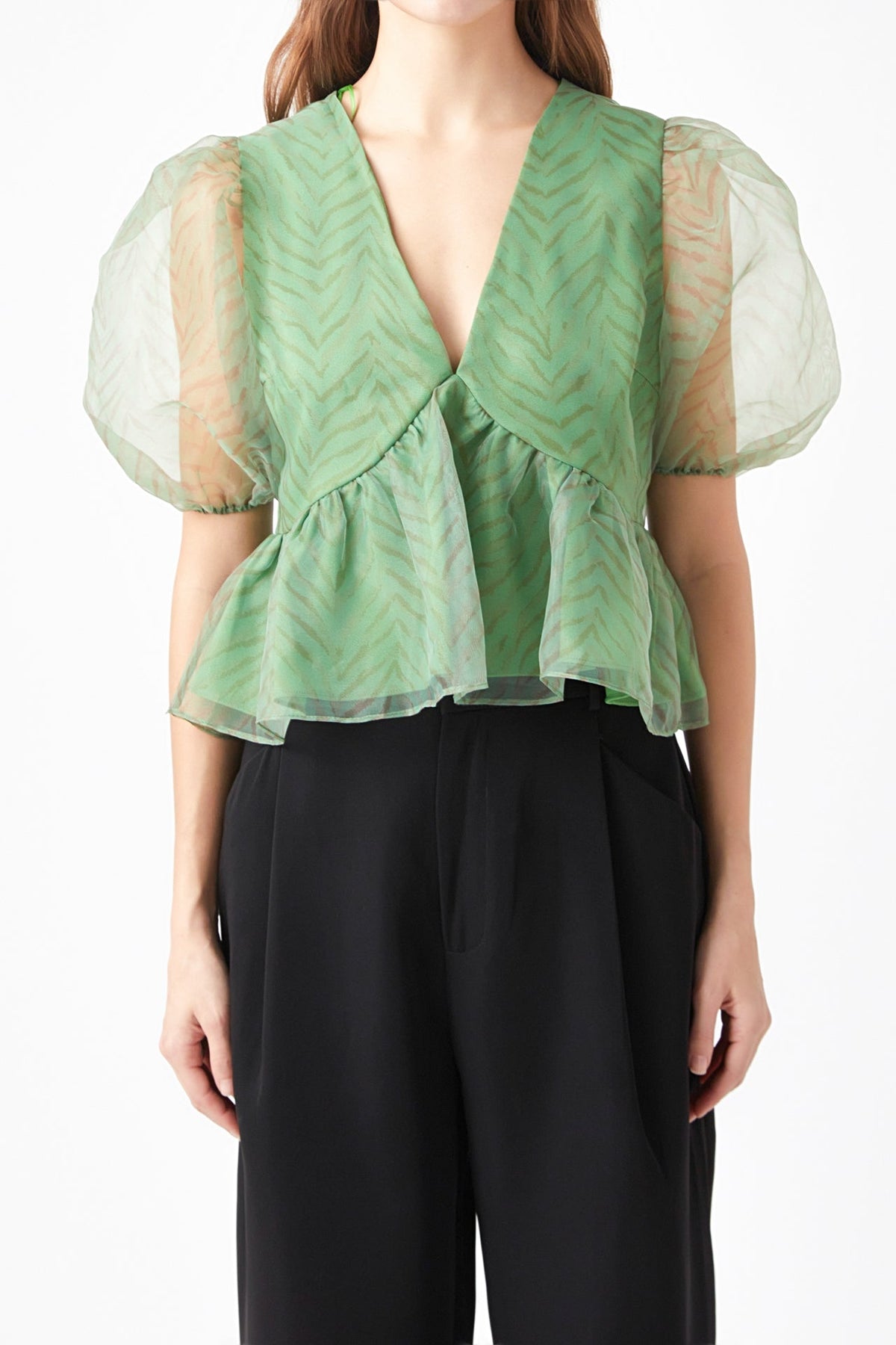 ENDLESS ROSE - Organza Zebra Top - TOPS available at Objectrare