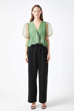 ENDLESS ROSE - Organza Zebra Top - TOPS available at Objectrare