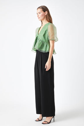 ENDLESS ROSE - Organza Zebra Top - TOPS available at Objectrare