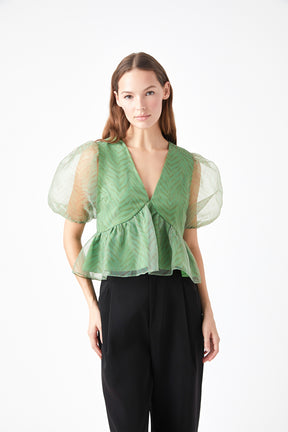 ENDLESS ROSE - Organza Zebra Top - TOPS available at Objectrare
