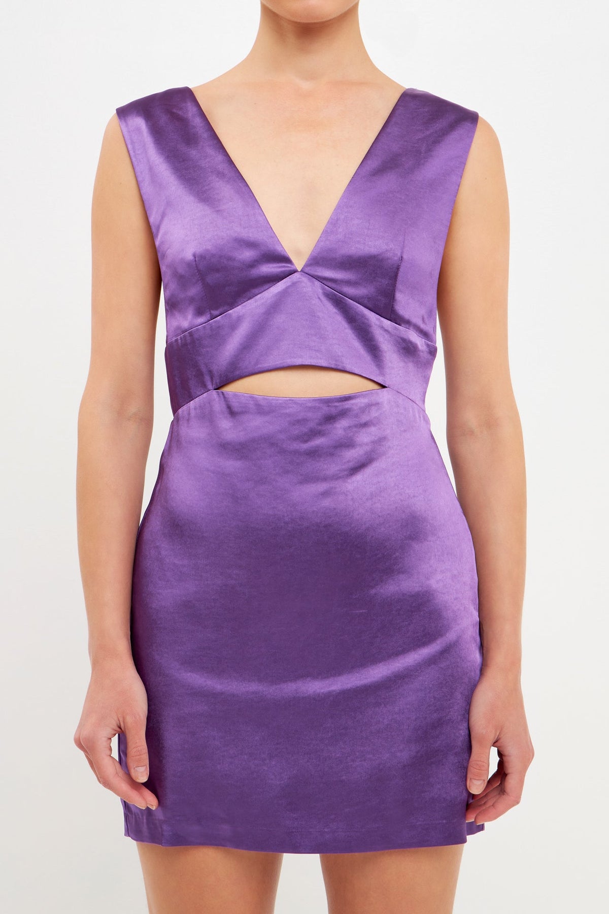 Endless Rose - Satin Cut-Out Mini Dress - Final sale