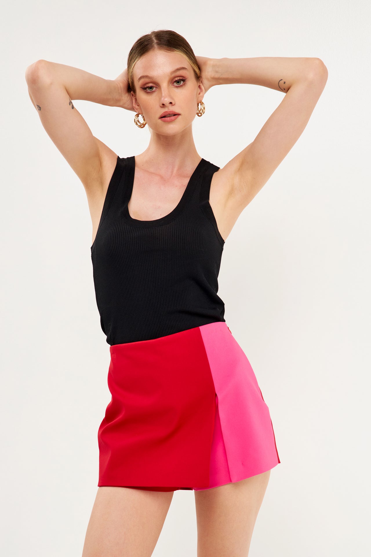 ENGLISH FACTORY - Colorblock High-Rise Skort - SKORTS available at Objectrare