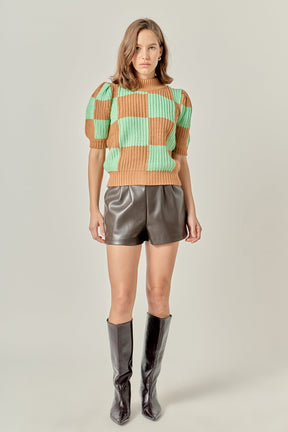 ENGLISH FACTORY - Check Pattern Sweater - TOPS available at Objectrare