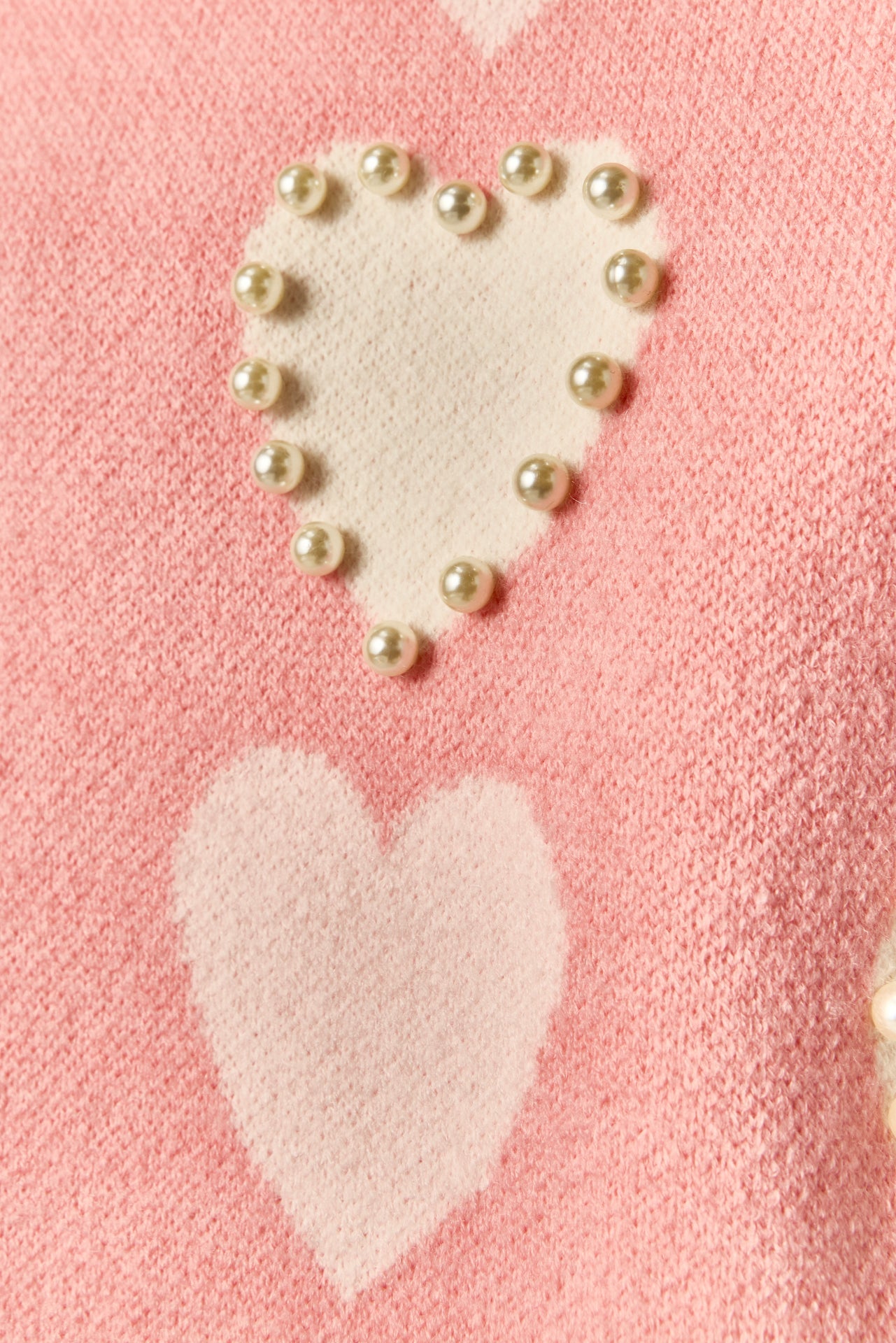 ENGLISH FACTORY - Pearl with Heart Pattern Sweater - SWEATERS & KNITS available at Objectrare