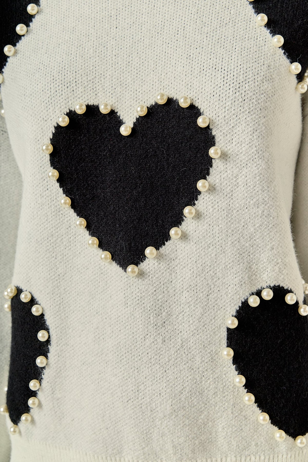 ENGLISH FACTORY - Long-Sleeve Heart Sweater - SWEATERS & KNITS available at Objectrare