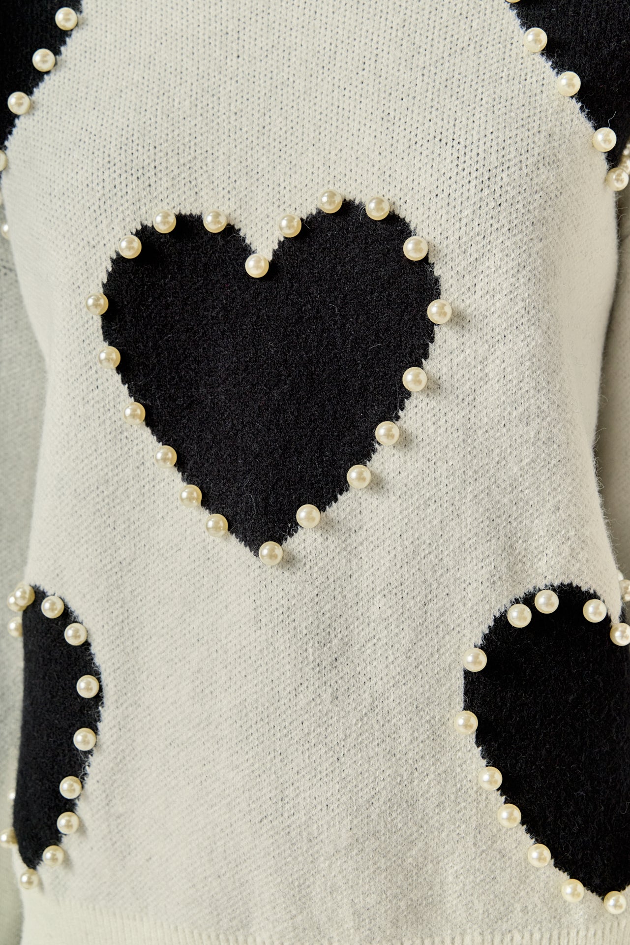 ENGLISH FACTORY - Long-Sleeve Heart Sweater - SWEATERS & KNITS available at Objectrare