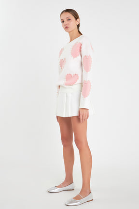 ENGLISH FACTORY - Long-Sleeve Heart Sweater - SWEATERS & KNITS available at Objectrare