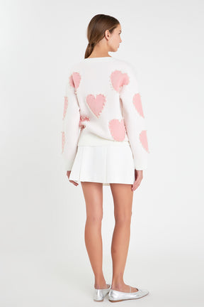 ENGLISH FACTORY - Long-Sleeve Heart Sweater - SWEATERS & KNITS available at Objectrare