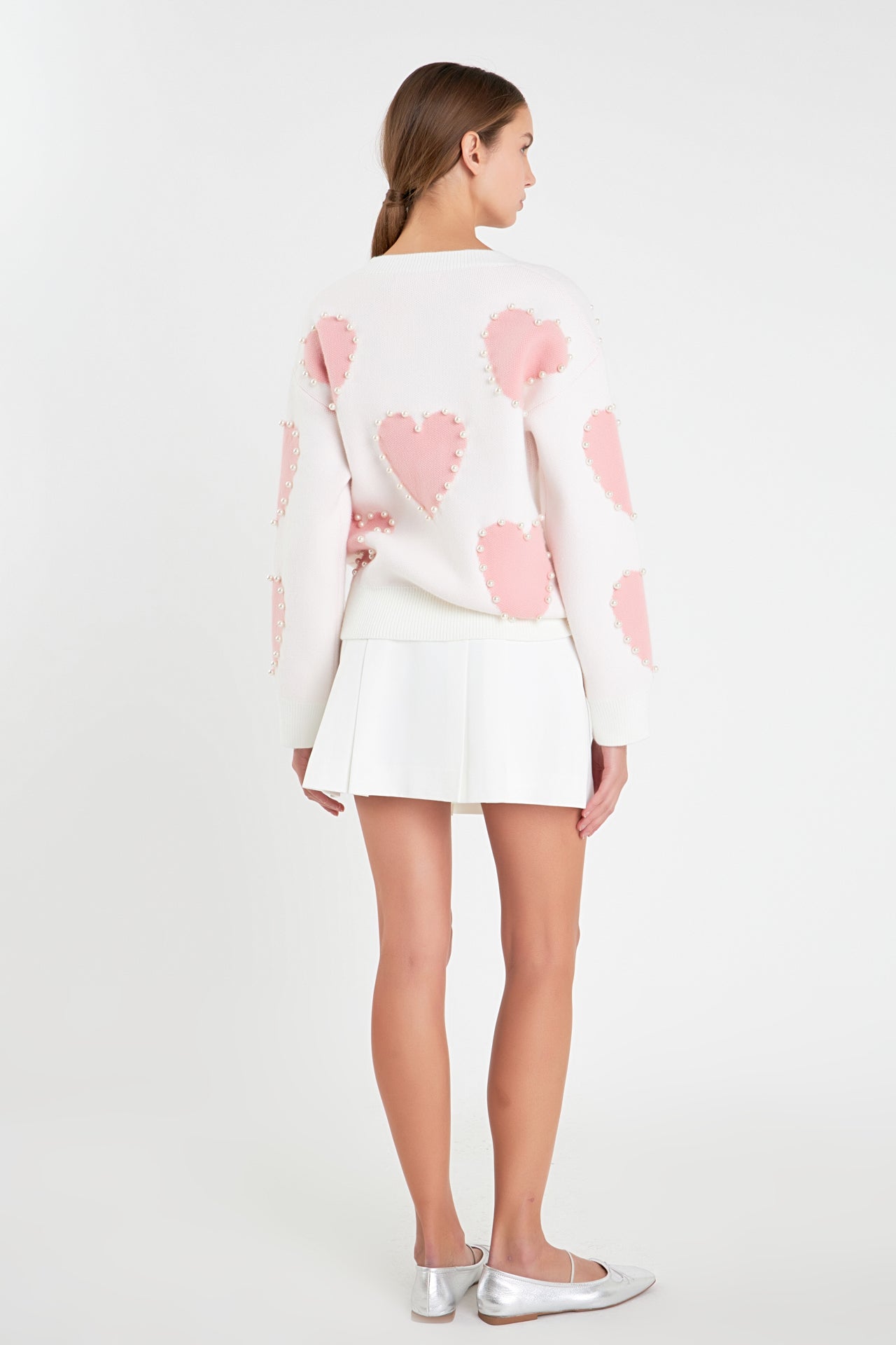 ENGLISH FACTORY - Long-Sleeve Heart Sweater - SWEATERS & KNITS available at Objectrare