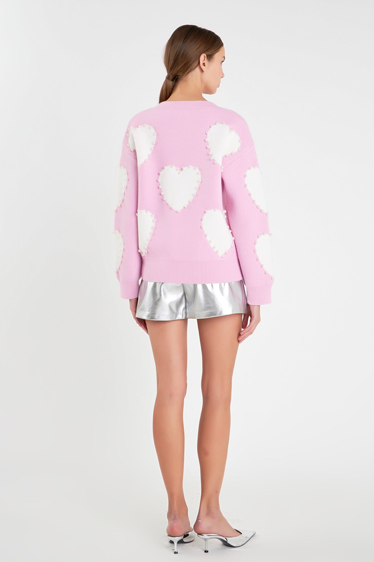 ENGLISH FACTORY - Long-Sleeve Heart Sweater - SWEATERS & KNITS available at Objectrare