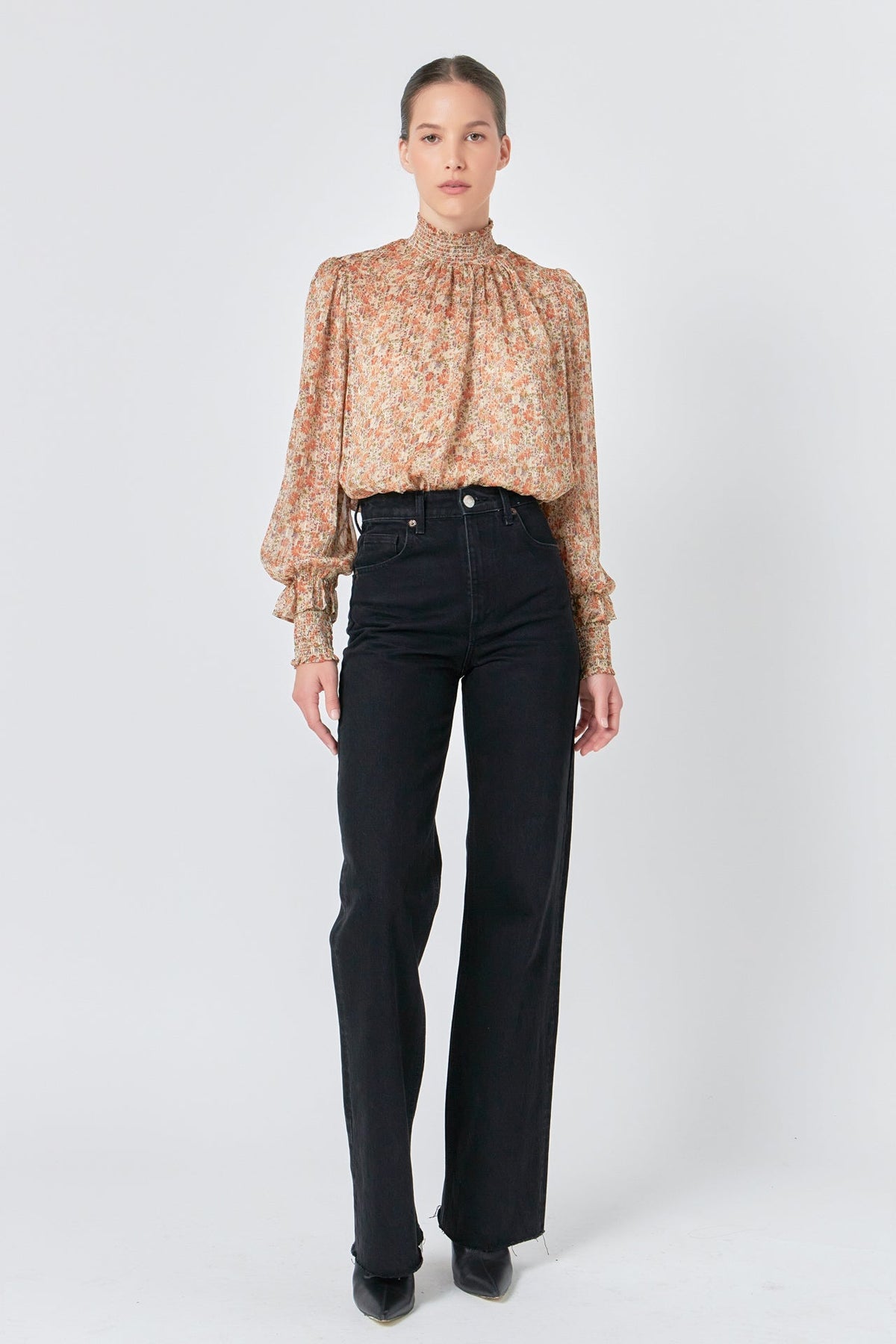 ENDLESS ROSE - Floral Chiffon Top - TOPS available at Objectrare