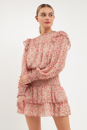 ENDLESS ROSE - Endless Rose - Floral Stripe Chiffon Dress - DRESSES available at Objectrare