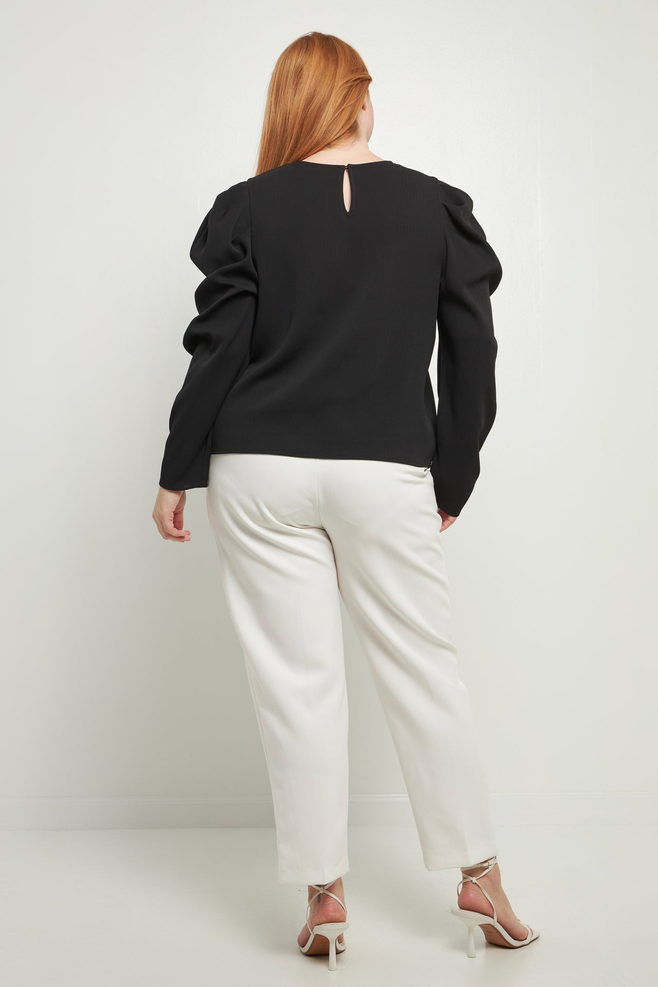 ENGLISH FACTORY - English Factory - Plus Size Puff Long Sleeve Top - TOPS available at Objectrare