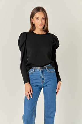 ENGLISH FACTORY - Puff Long Sleeve Top - TOPS available at Objectrare