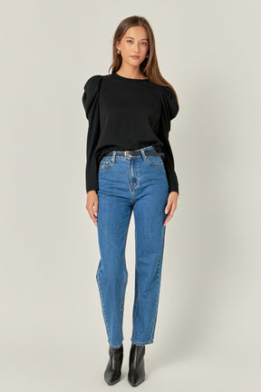 ENGLISH FACTORY - Puff Long Sleeve Top - TOPS available at Objectrare