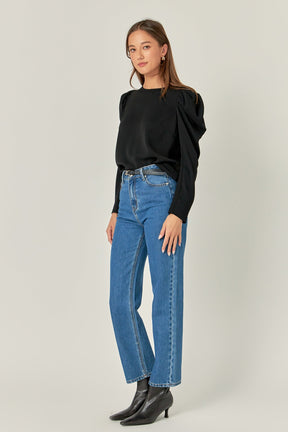 ENGLISH FACTORY - Puff Long Sleeve Top - TOPS available at Objectrare