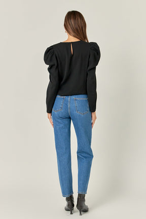 ENGLISH FACTORY - Puff Long Sleeve Top - TOPS available at Objectrare