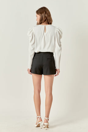 ENGLISH FACTORY - Puff Long Sleeve Top - TOPS available at Objectrare