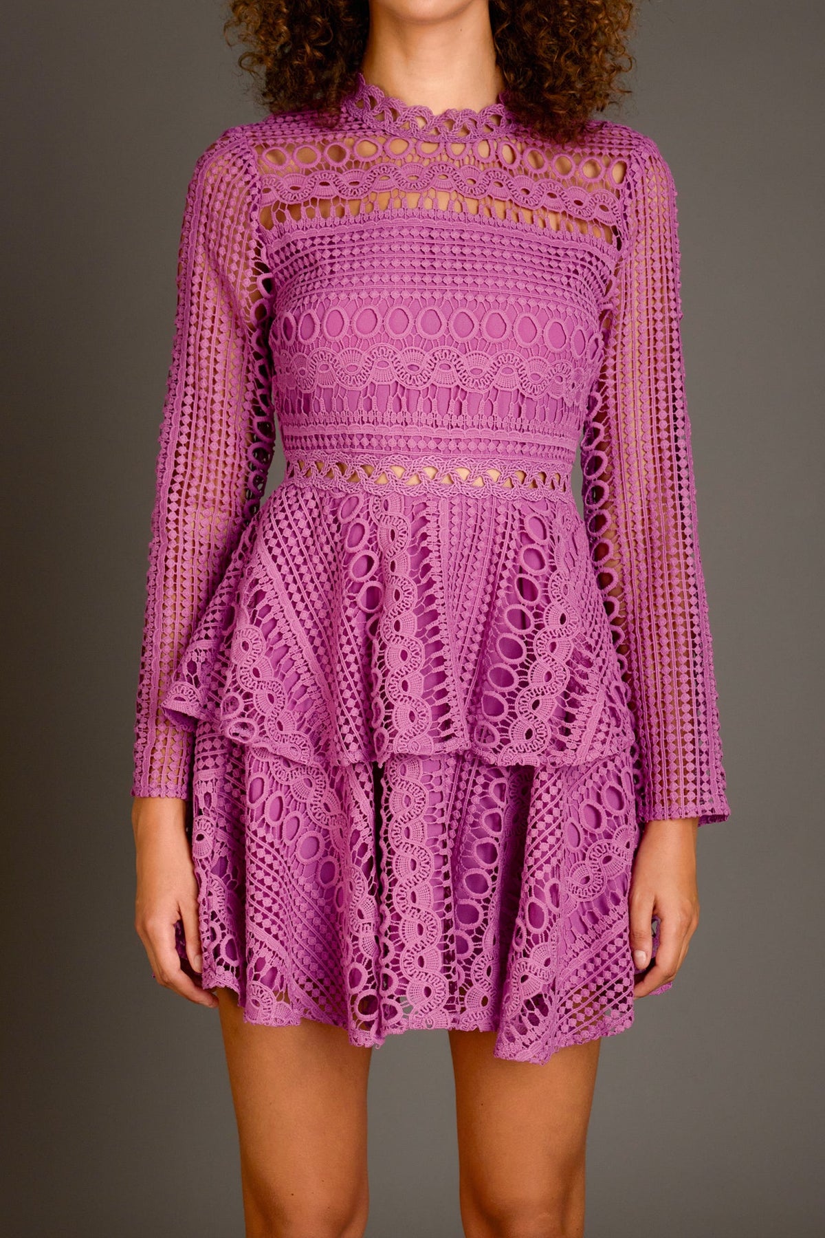 ENDLESS ROSE - Endless Rose - Crochet Lace Mini Dress - DRESSES available at Objectrare