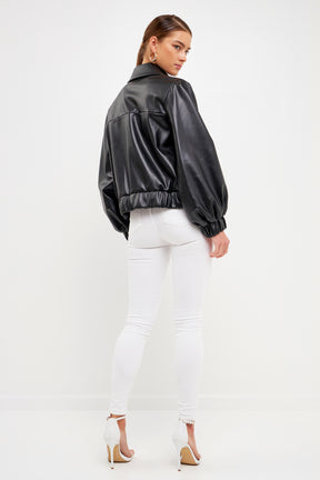 ENDLESS ROSE - Faux Leather Jacket - JACKETS available at Objectrare