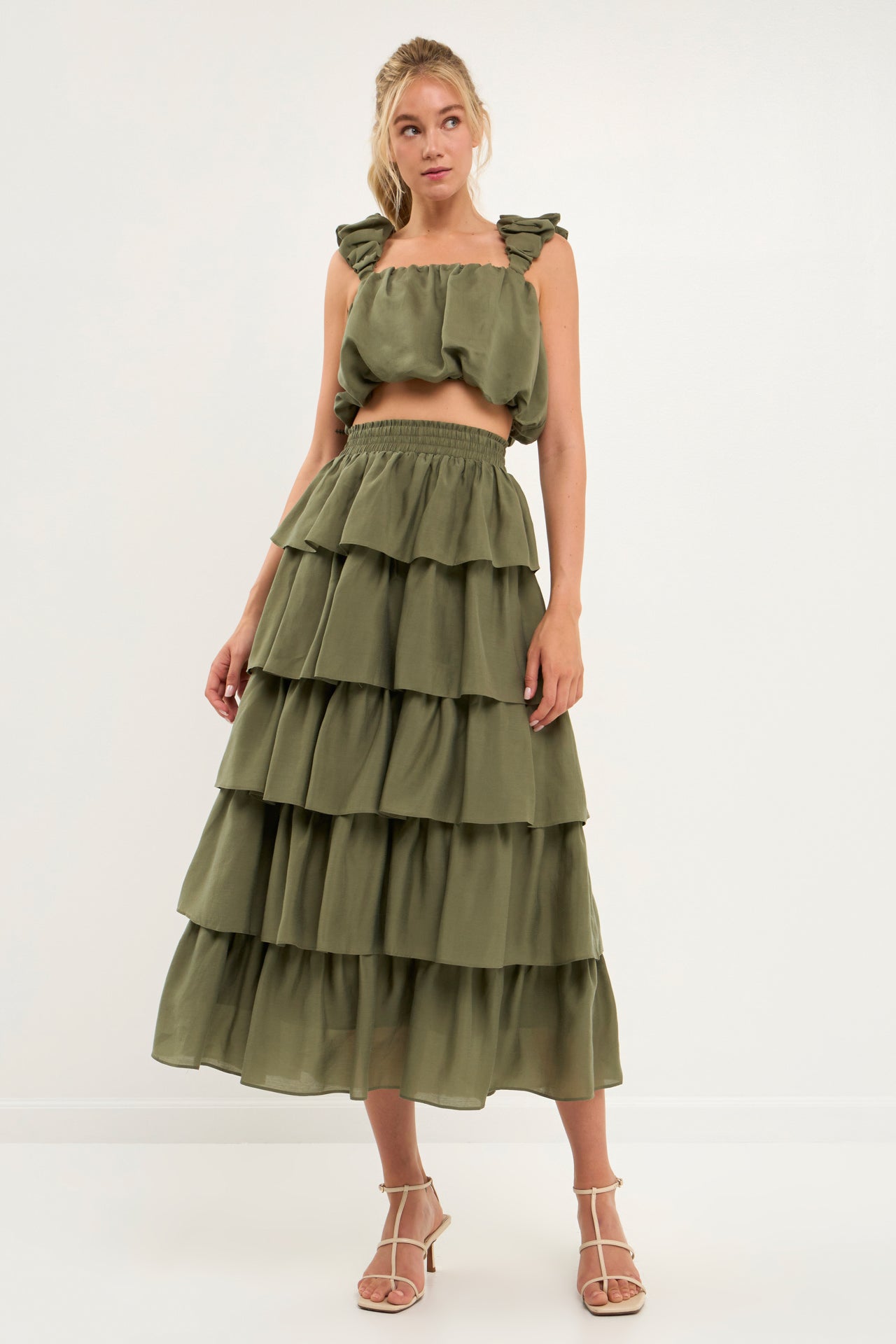 ENDLESS ROSE - Endless Rose - Tiered Midi Skirt - SKIRTS available at Objectrare