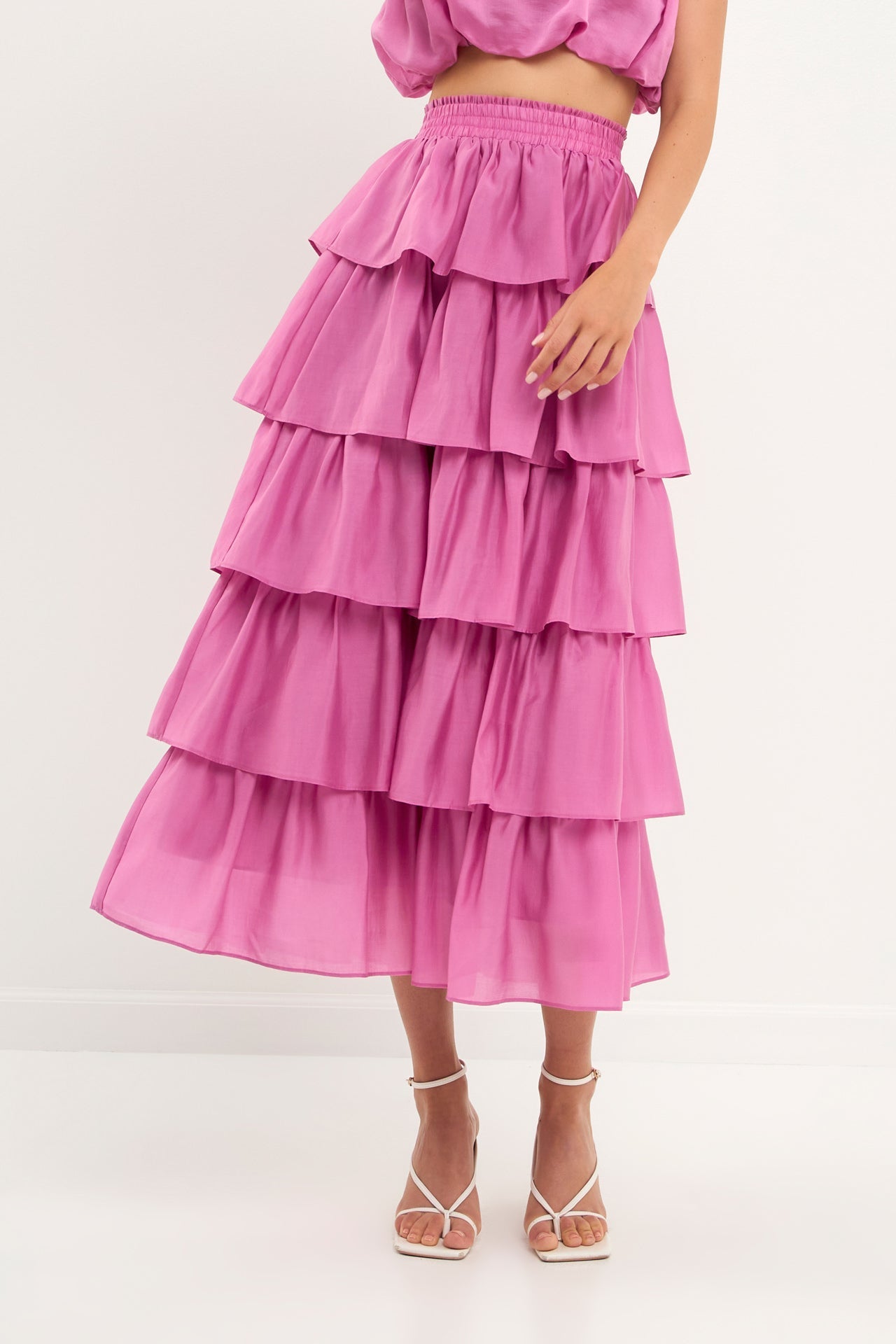 ENDLESS ROSE - Endless Rose - Tiered Midi Skirt - SKIRTS available at Objectrare