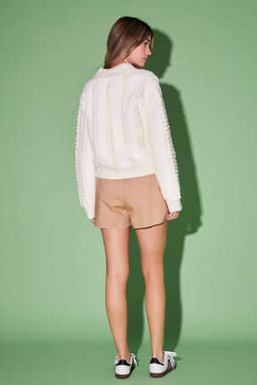 ENGLISH FACTORY - Premium Handmade Pom Pom Cardigan - SWEATERS & KNITS available at Objectrare