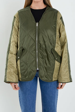 ENGLISH FACTORY - Oversized Quilted Jacket - OUTERWEAR available at Objectrare