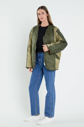 ENGLISH FACTORY - Oversized Quilted Jacket - OUTERWEAR available at Objectrare