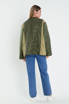 ENGLISH FACTORY - Oversized Quilted Jacket - OUTERWEAR available at Objectrare