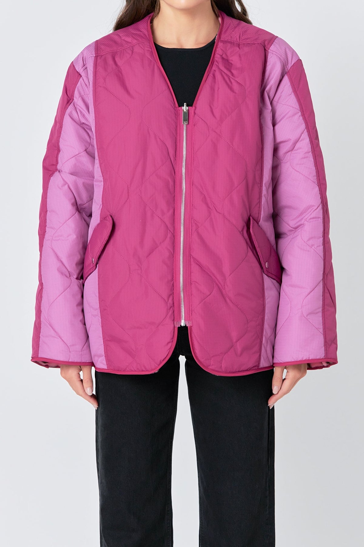 ENGLISH FACTORY - Oversized Quilted Jacket - OUTERWEAR available at Objectrare