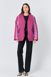ENGLISH FACTORY - Oversized Quilted Jacket - OUTERWEAR available at Objectrare