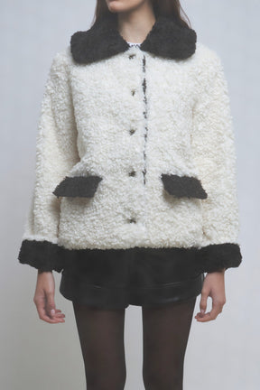 ENDLESS ROSE - Colorblock Sherpa Jacket - JACKETS available at Objectrare