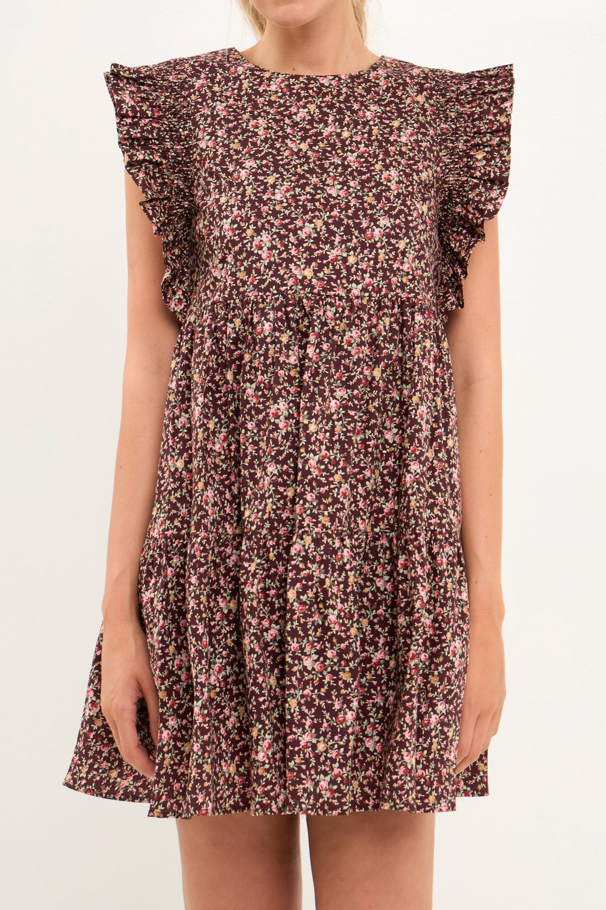 ENGLISH FACTORY - English Factory - Floral Babydoll Mini Dress - DRESSES available at Objectrare