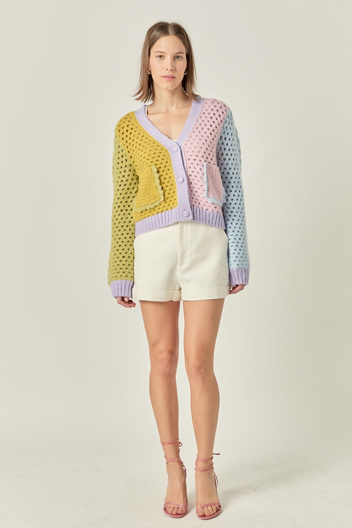 ENGLISH FACTORY - Contrast Detail Cardigan - SWEATERS & KNITS available at Objectrare