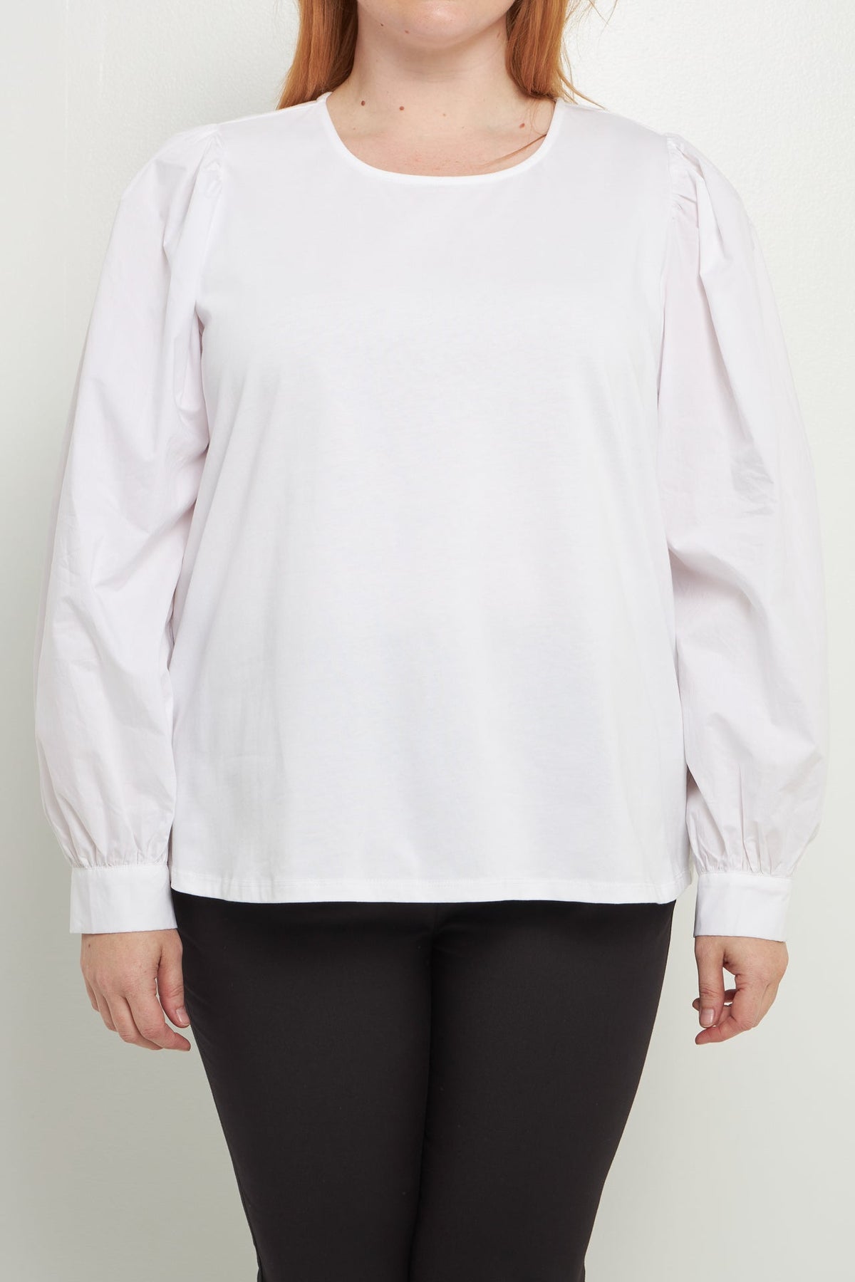 ENGLISH FACTORY - English Factory - Mixed Media Puff Long Sleeve Top - TOPS available at Objectrare