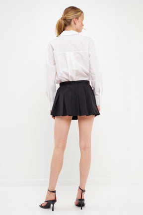 ENGLISH FACTORY - Pleated Skort - SKORTS available at Objectrare